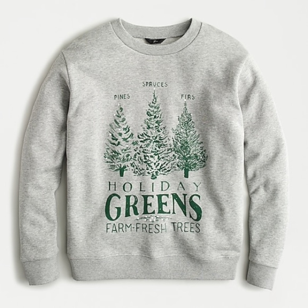 J. Crew Holiday Greens Sweatshirt